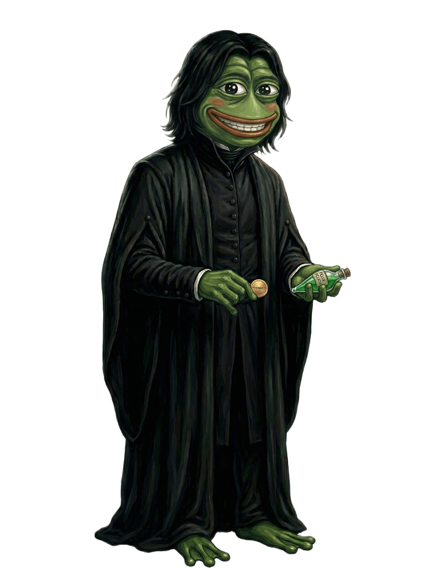 Severus Pepe in moonlit green aura